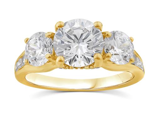 Above Love Lab Grown Diamond Bridal Ring in 18K Yellow Gold
