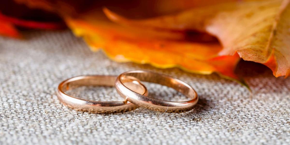 Picture of two simple rose gold rings
