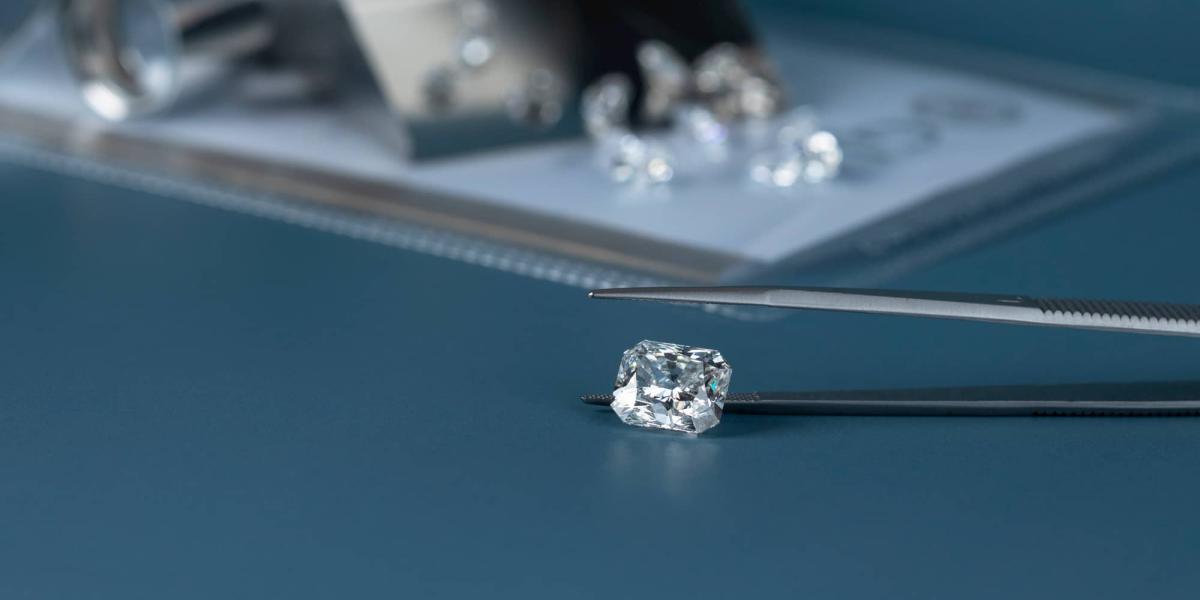 Picture of diamond being certified