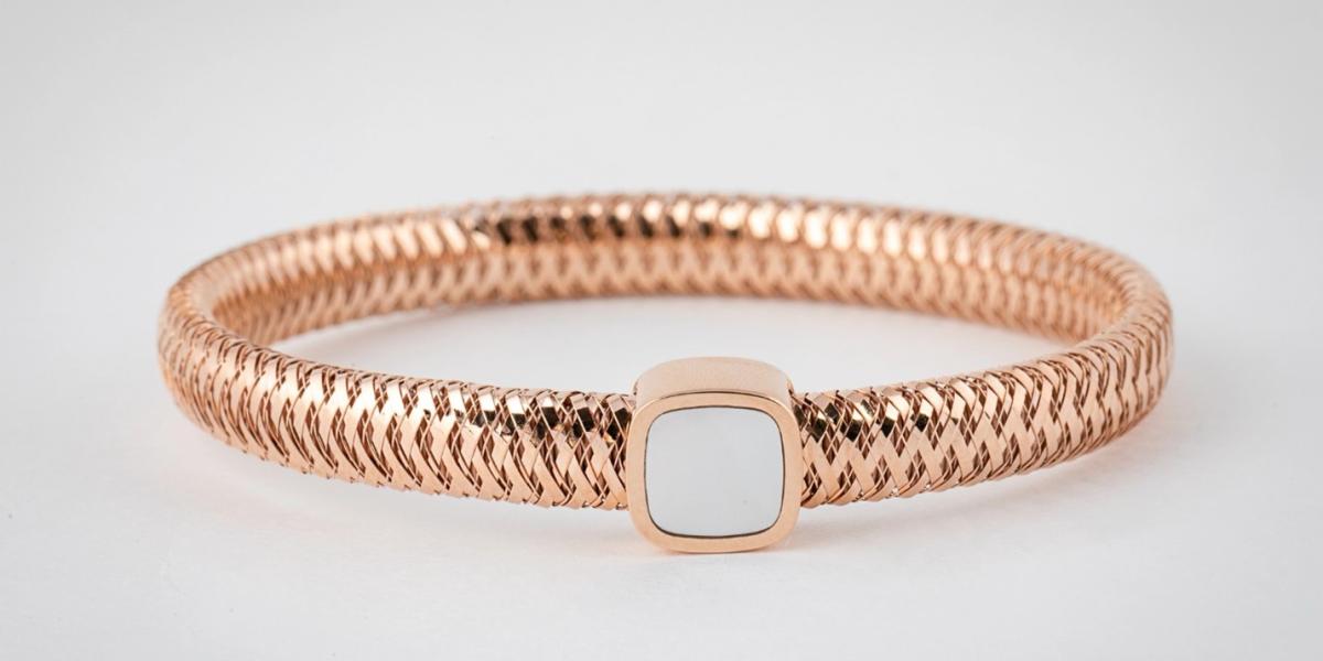 Rose gold wicker bracelet